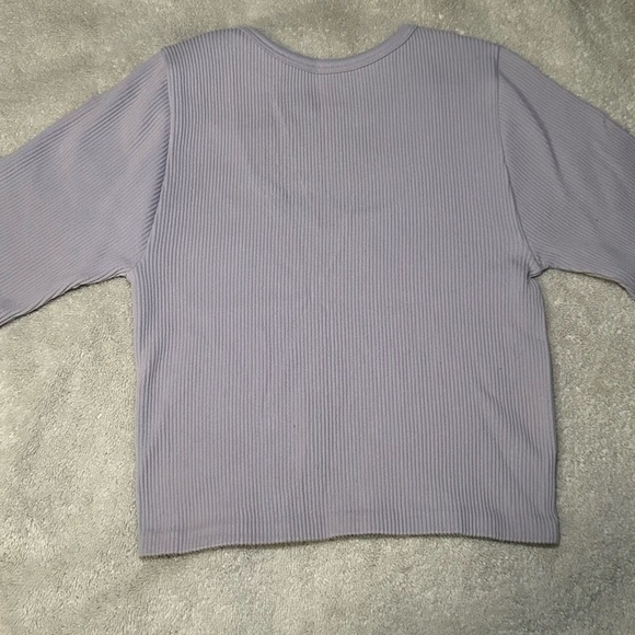 Light Purple Ribbed Tee - Picture 3 of 5